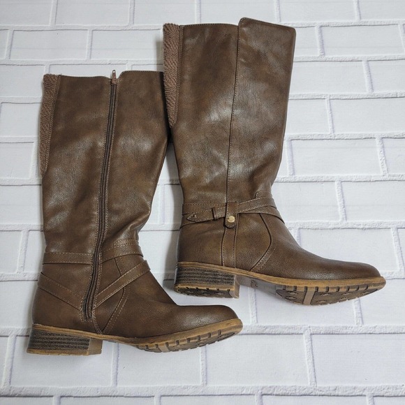 LifeStride Shoes - LifeStride Xtrovert Wide Calf High Shaft Boots Brown Women's Size 6.5M WC